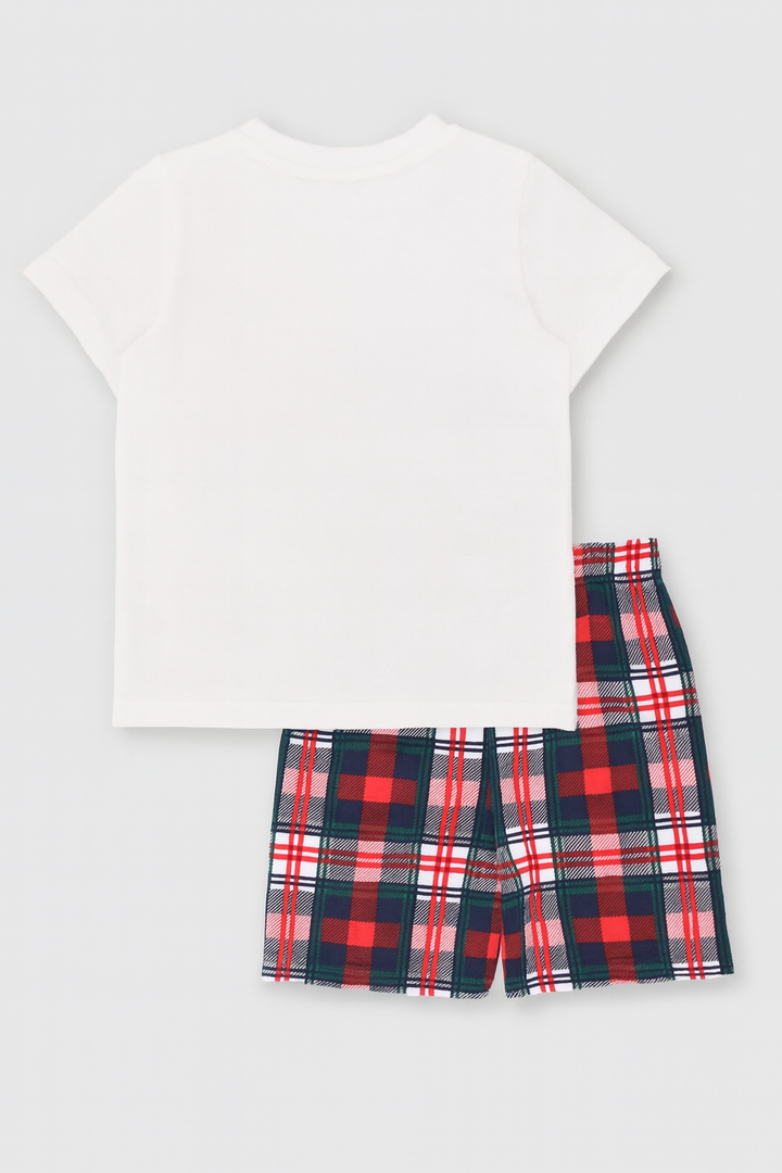 Pre-Boys Christmas Sleep Set - White
