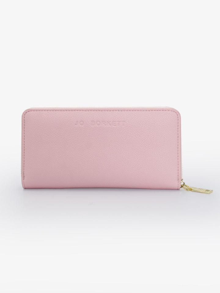 Charlotte Light Text Zip Around Purse - Pink