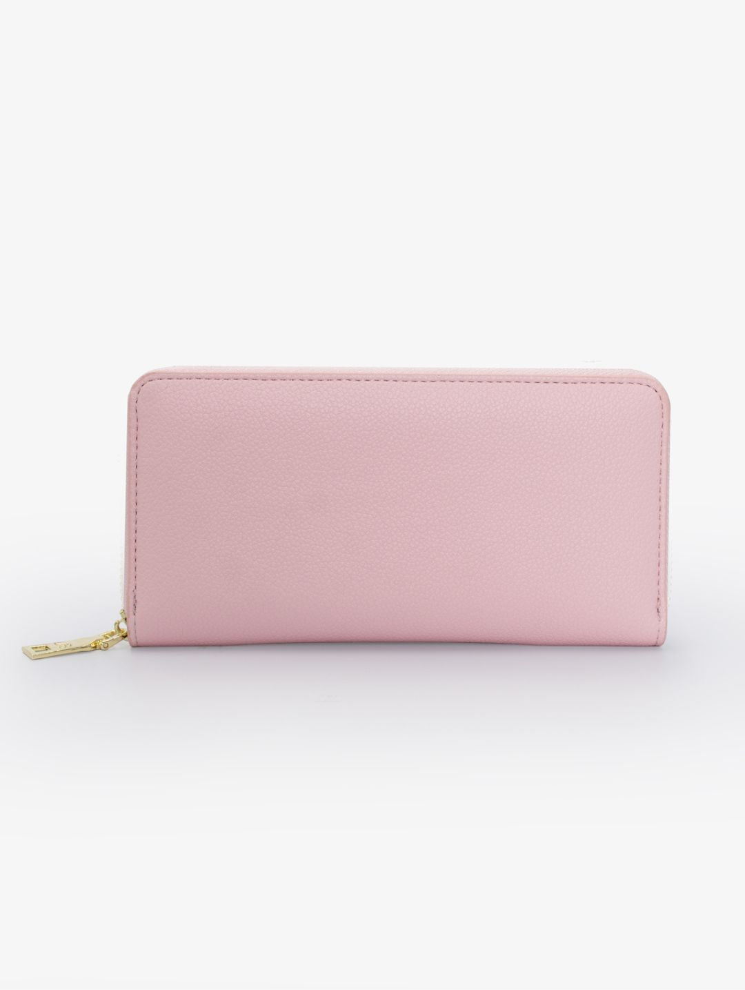 Charlotte Light Text Zip Around Purse - Pink