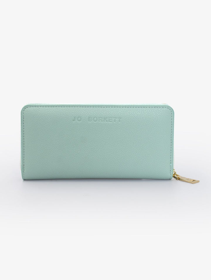 Charlotte Light Text Zip Around Purse - Mint