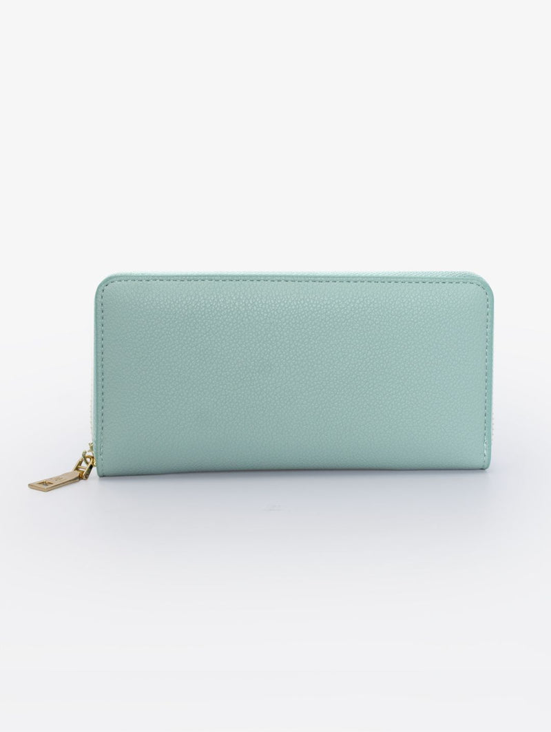 Charlotte Light Text Zip Around Purse - Mint