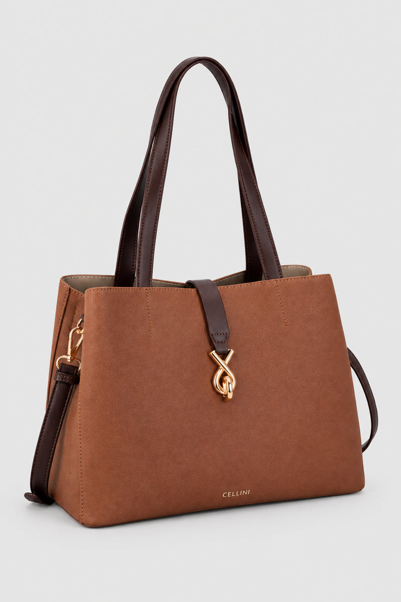 Elara Tote Bag - Tan