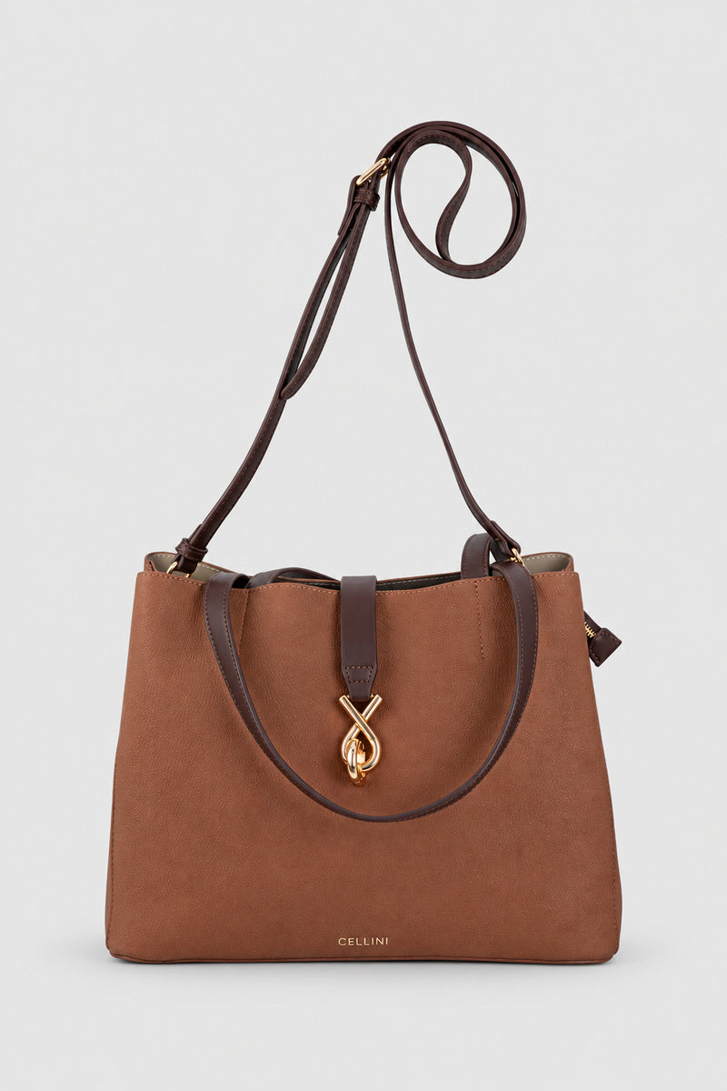 Elara Tote Bag - Tan