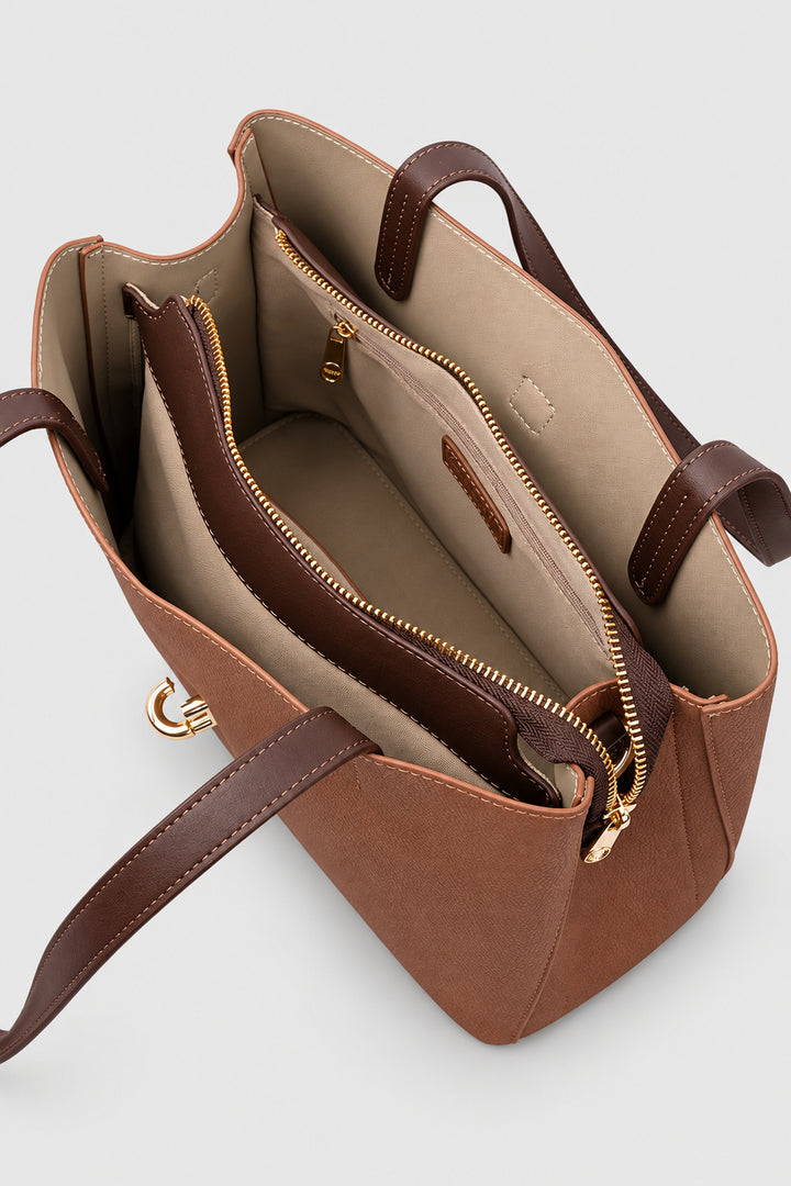 Elara Tote Bag - Tan