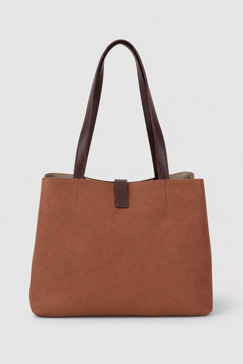 Elara Tote Bag - Tan