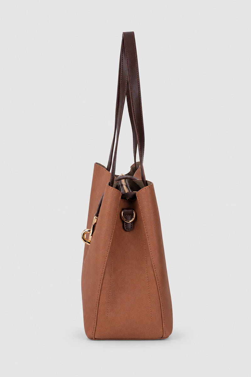 Elara Tote Bag - Tan