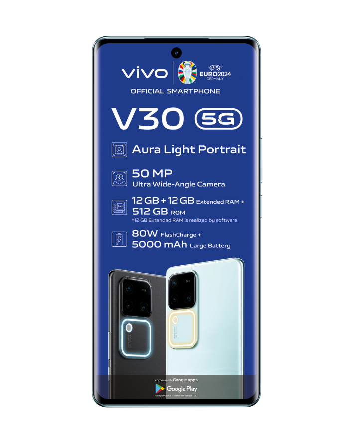 V30 8 GB + 128 GB Dual Sim Cellphone - Black