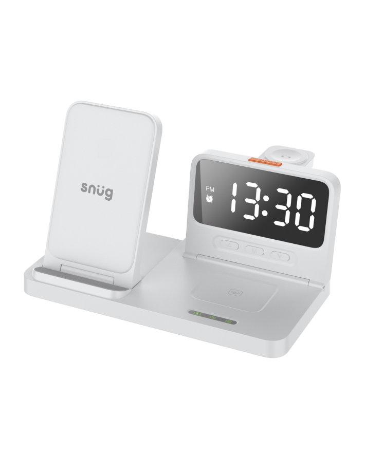 4-in-1 15w Hybrid Wireless Charger Stand - White