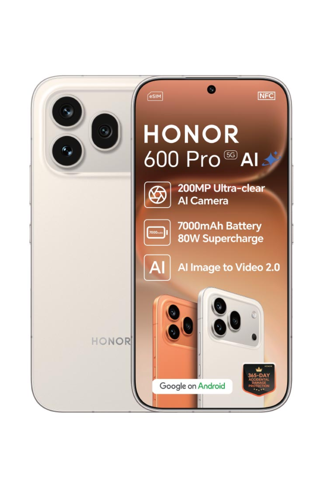 Honor 600 Pro 512GB Cellphone - Golden White