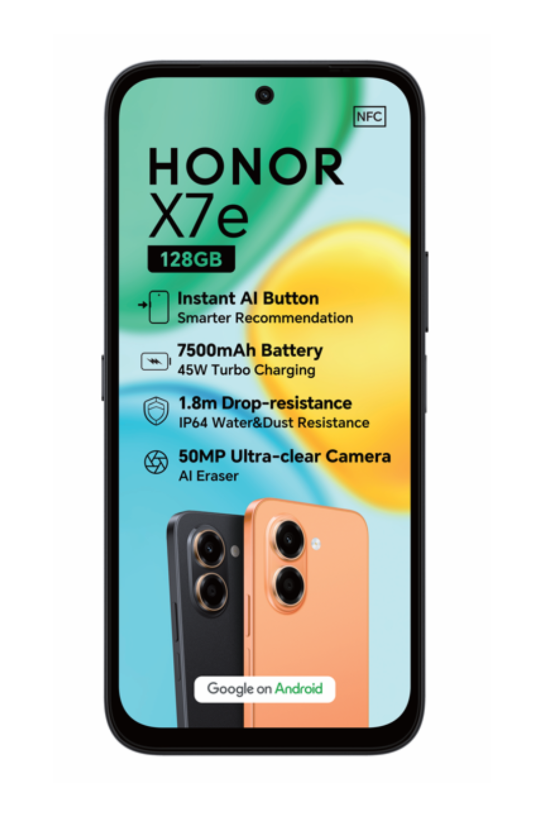 X7E 128GB+ 6GB Dual Sim Cellphone - Midnight Bundle