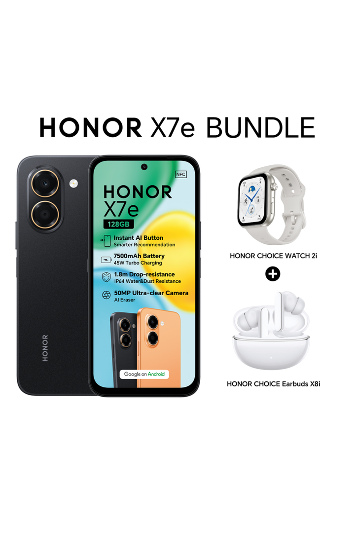 X7E 128GB+ 6GB Dual Sim Cellphone - Midnight Bundle