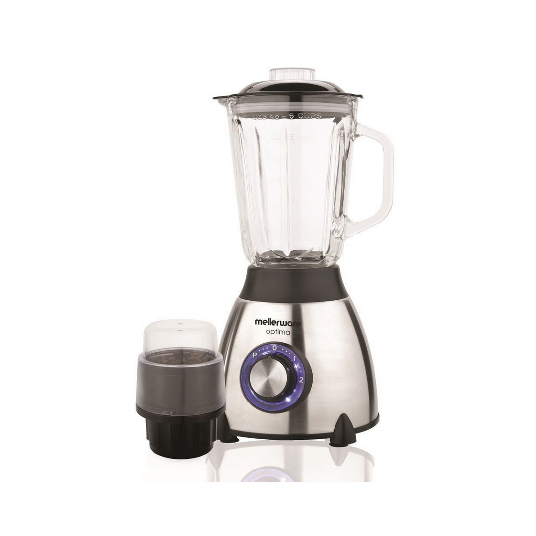Optima Stainless Steel Blender With Coffee Grinder Attachment