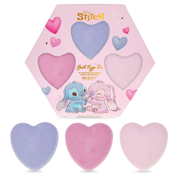 Disney I Heart Stitch Bath Fizzers Trio - Peony & Cherry Blossom