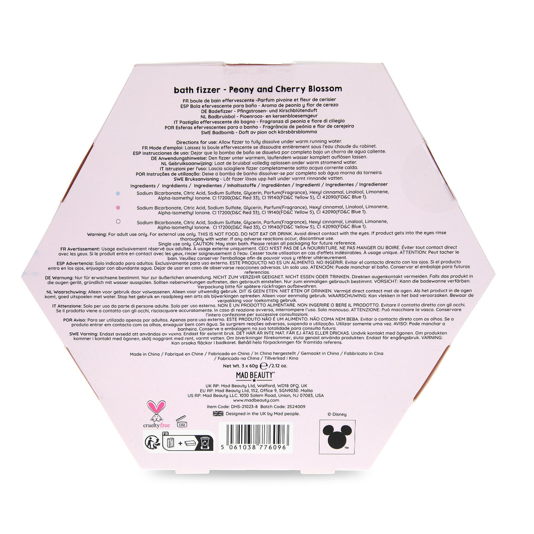 Disney I Heart Stitch Bath Fizzers Trio - Peony & Cherry Blossom