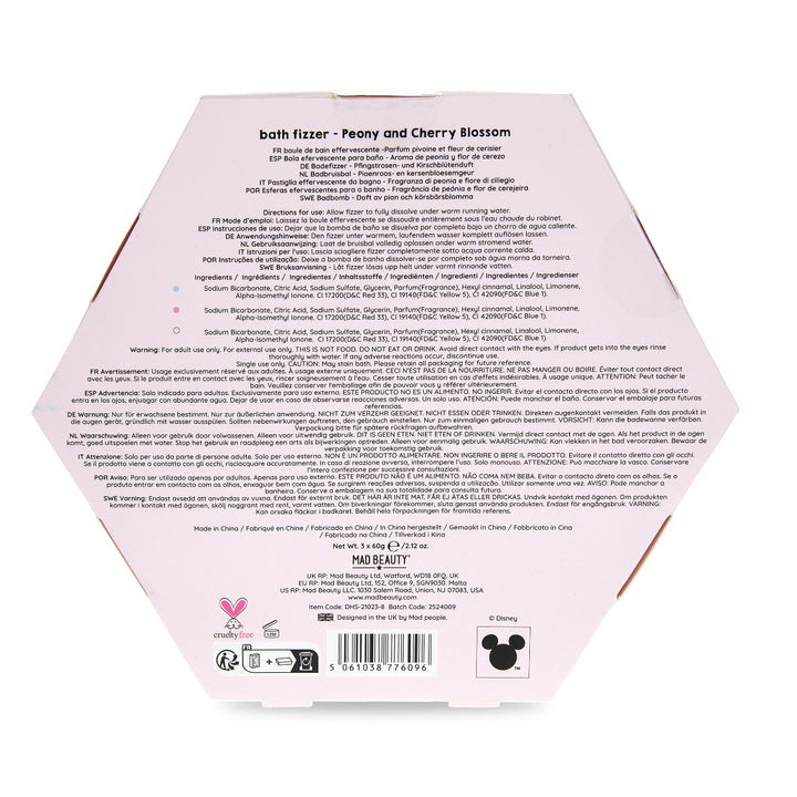 Disney I Heart Stitch Bath Fizzers Trio - Peony & Cherry Blossom