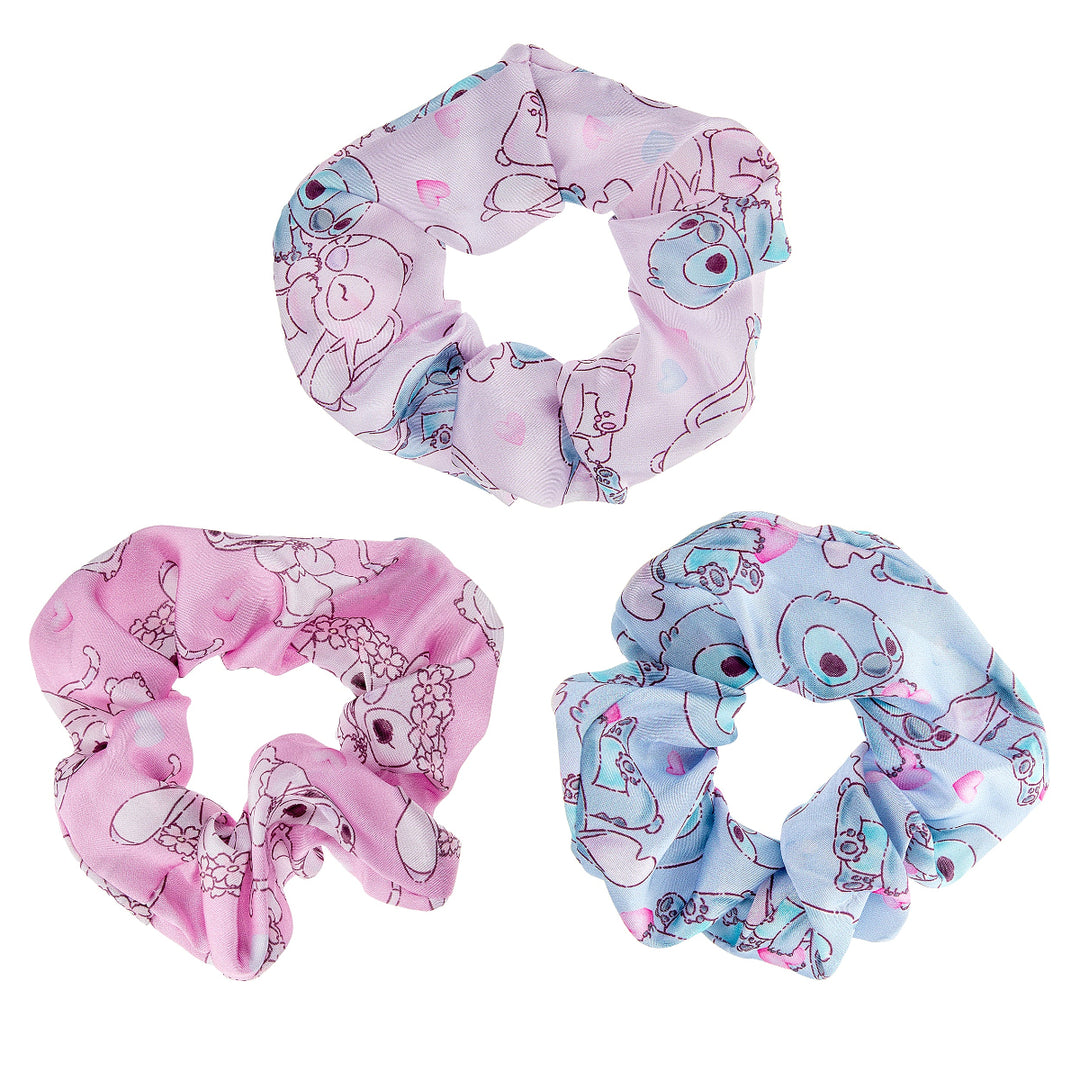 Disney I Heart Stitch Scrunchie Trio