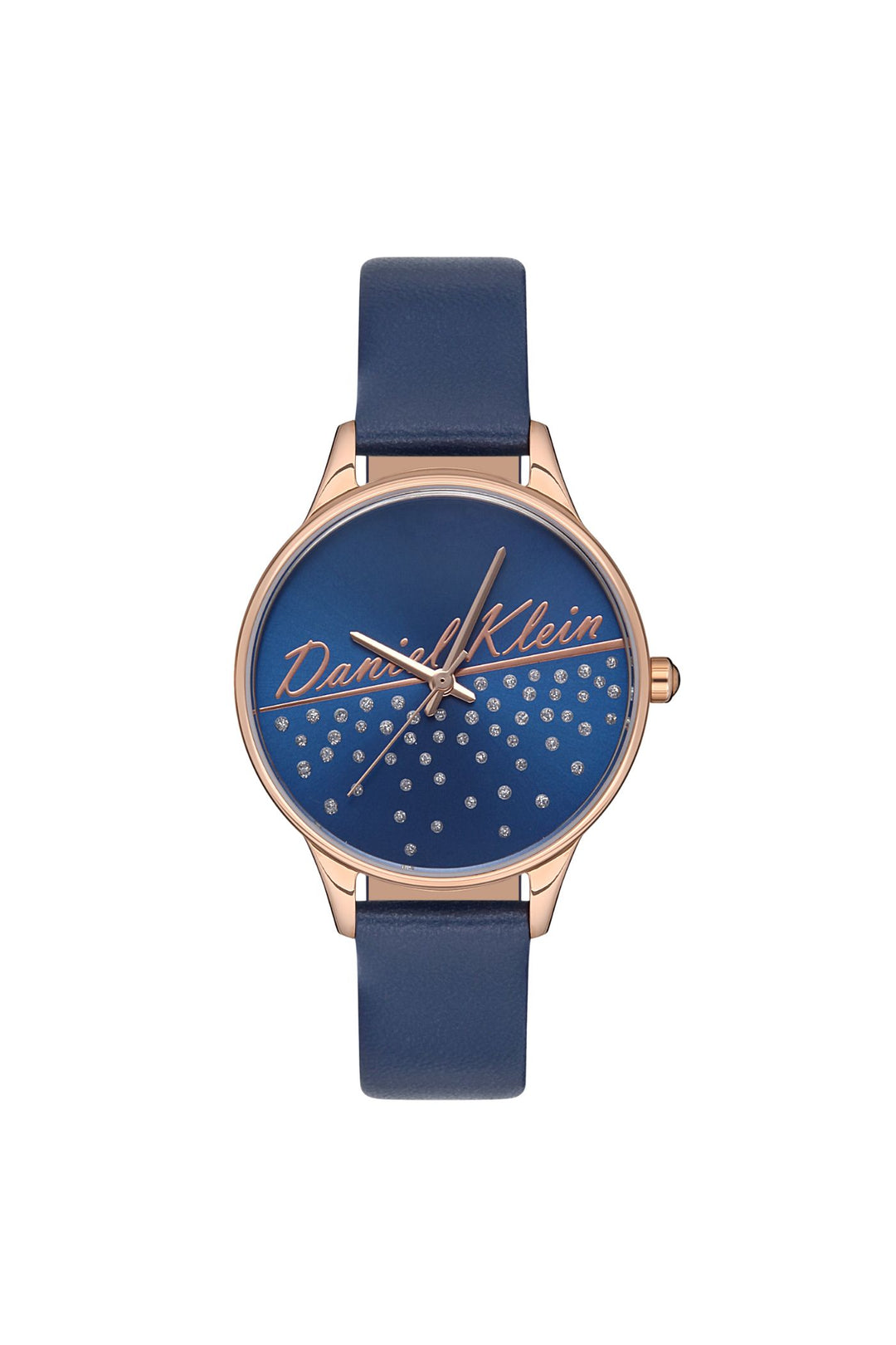 Rose Gold Case & Blue Dial 3 Hand Analogue Watch - Rose Gold