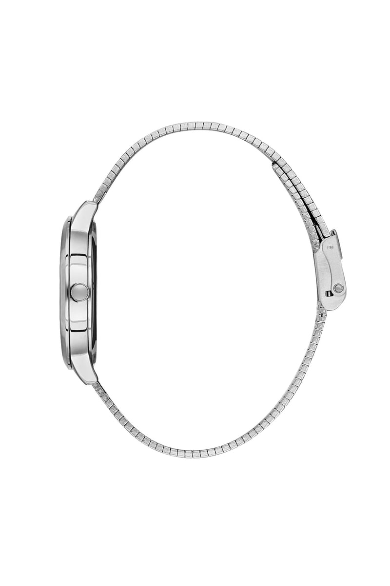 Silver Case & Dial Stainless Steel Strap Watch - Silver