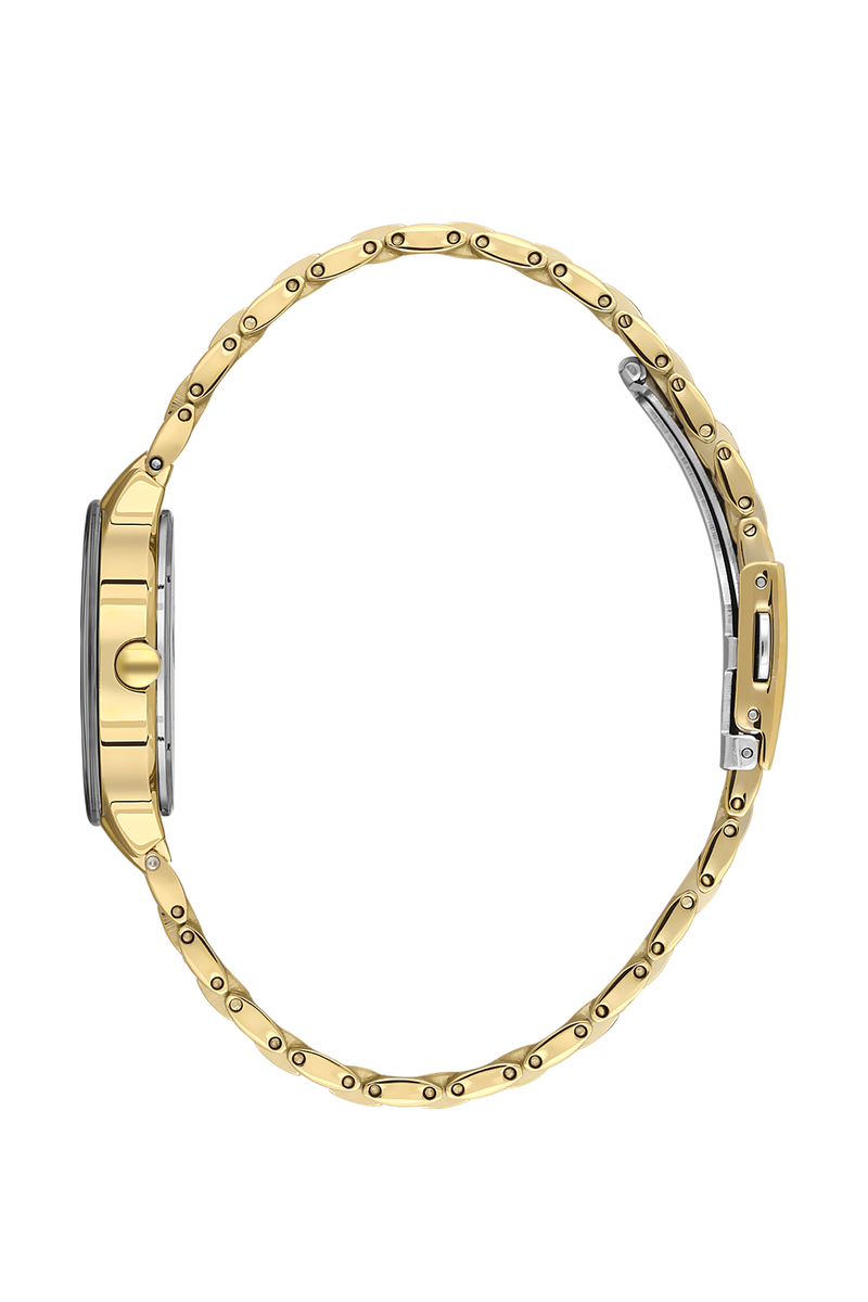 Gold Black Dial Bracelet Watch - Gold