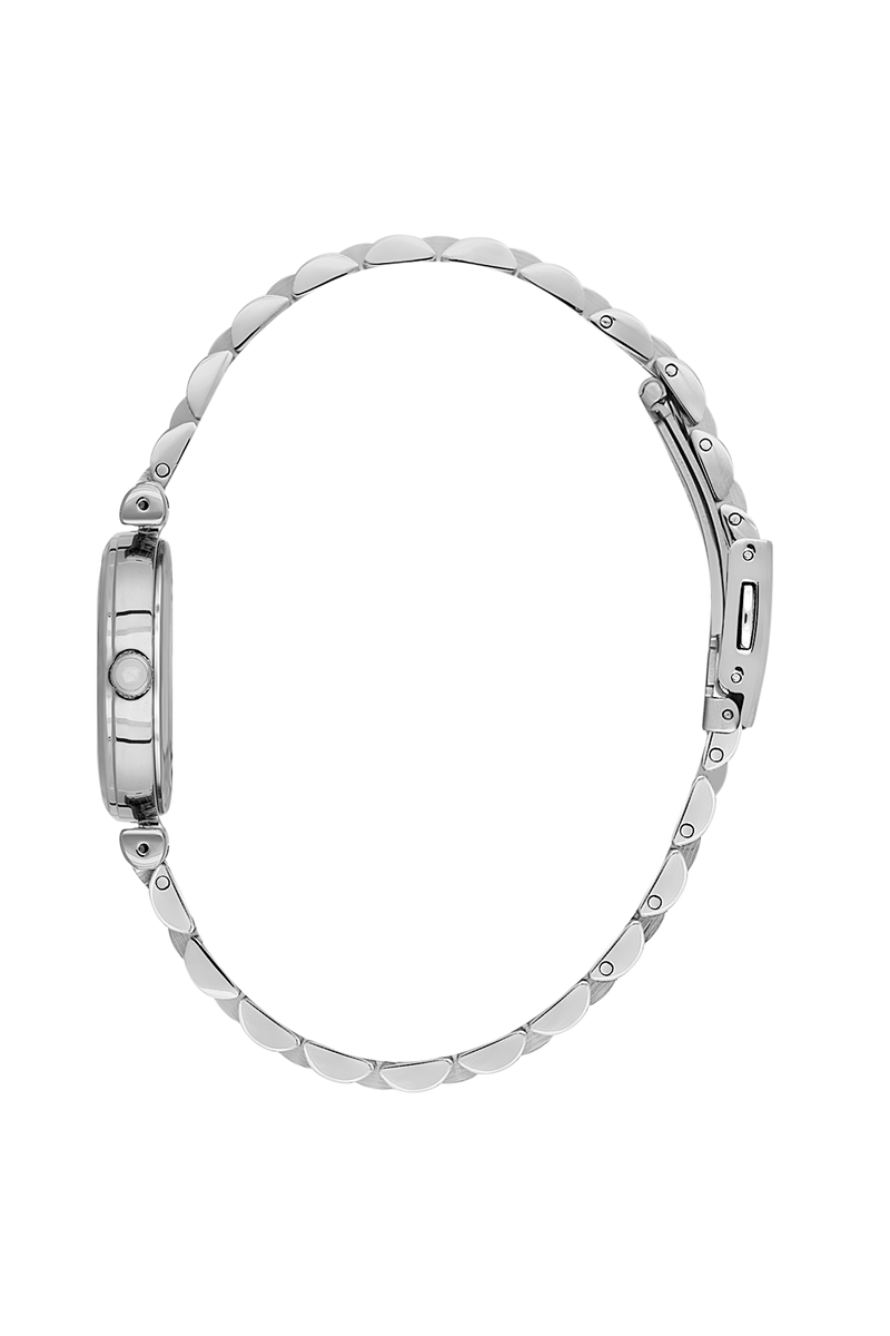 Stainless Steel Case & Silver Dial Watch With Stainless Steel Bracelet - Silver