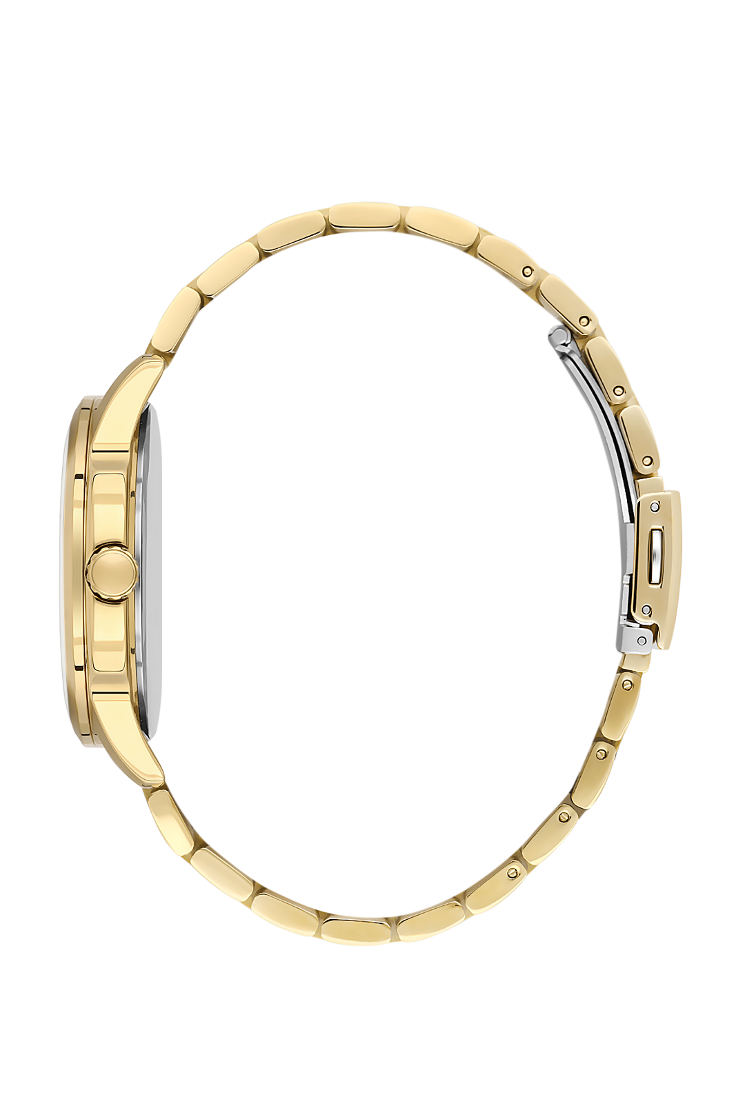 Gold Case & Black Dial Watch - Gold