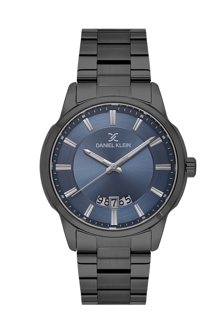 Gunmetal Case & Blue Dial Watch - Gunmetal