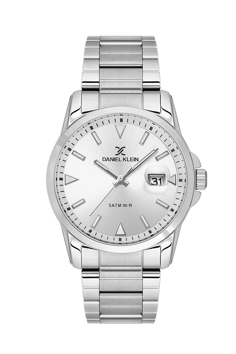 Stainless Steel Case & Silver Dial Watch With Stainless Steel Bracelet - Silver