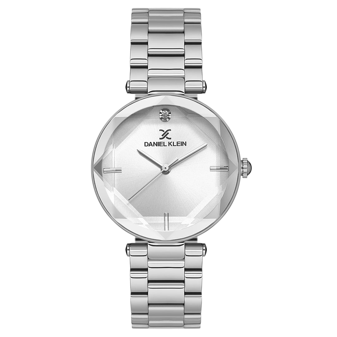 Ladies Silver Case White Dial Stainless Steel Watch
