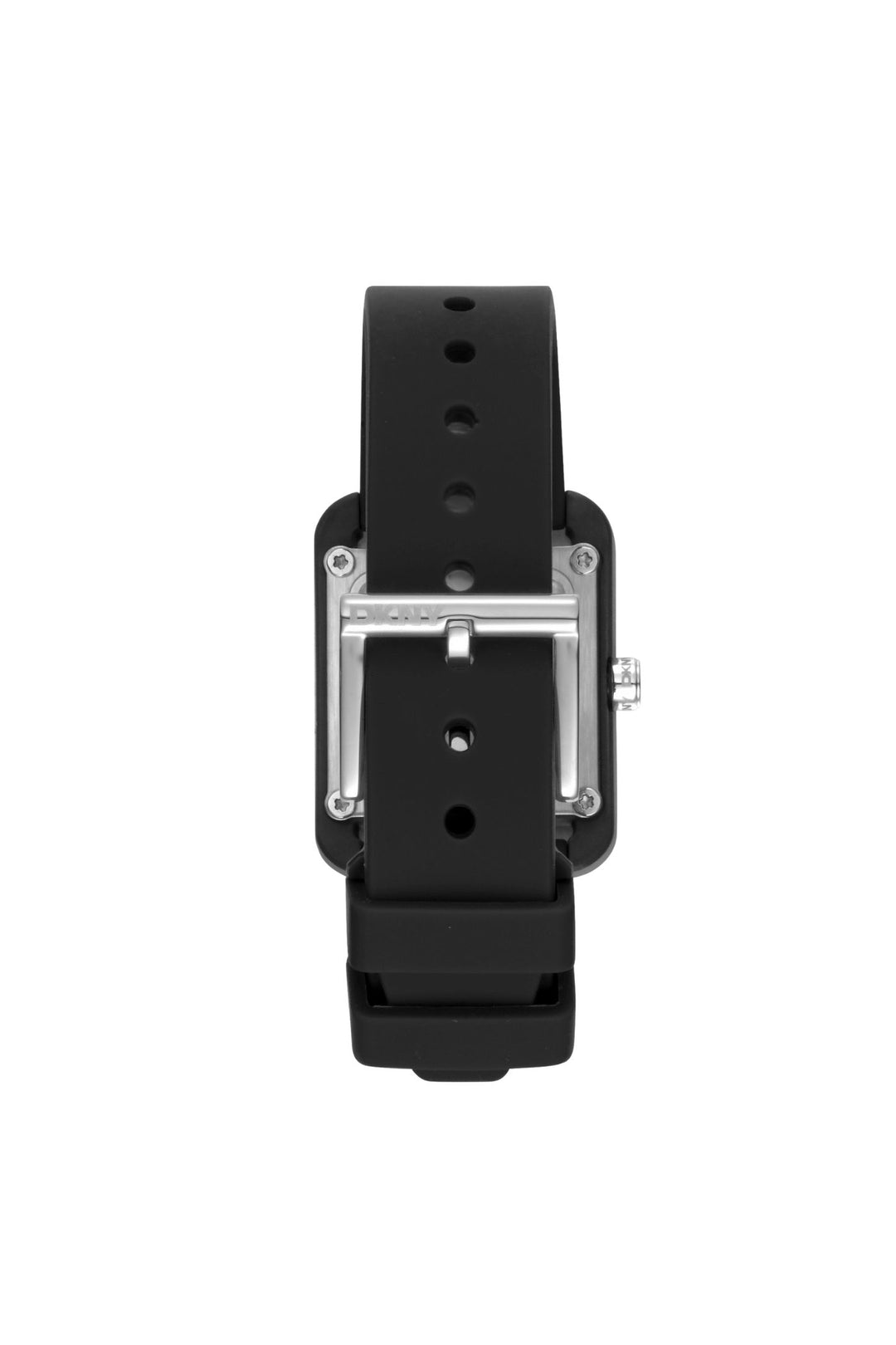 Iconic Square Case & Black Dial Watch With Silicone Strap - Black