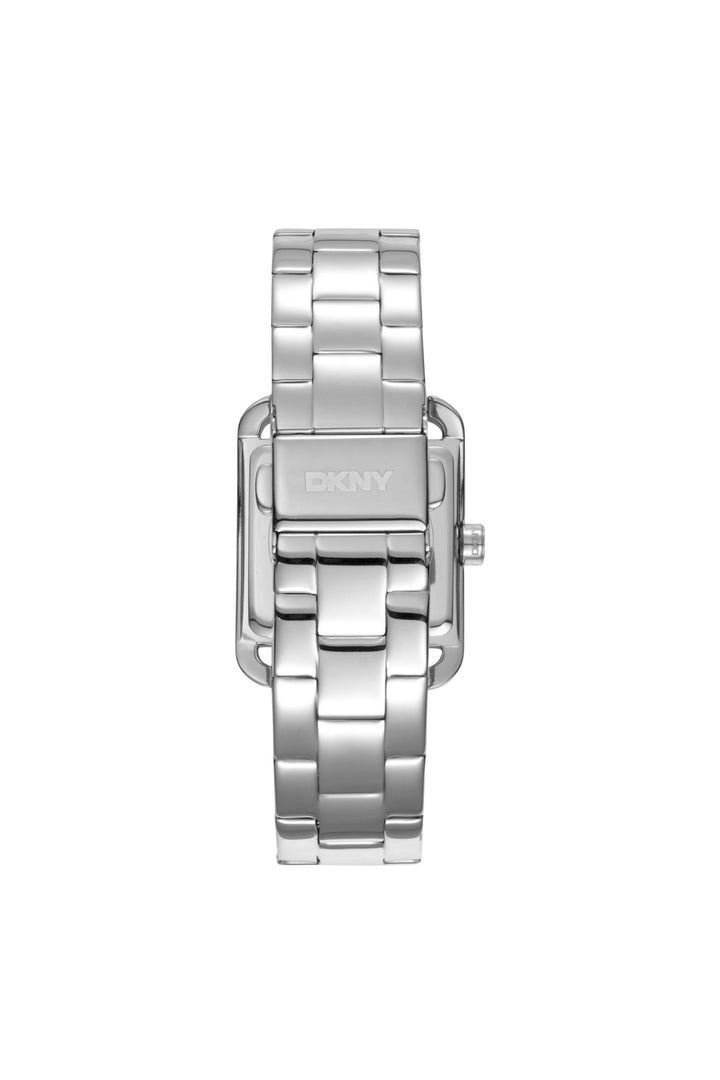 Iconic Square Stainless Steel Stones Case & Dial With Stainless Steel Bracelet - Silver