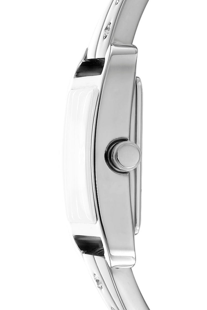 Iconic Square Stainless Steel Case & Silver Dial Stainless Steel Bracelet Watch - Silver