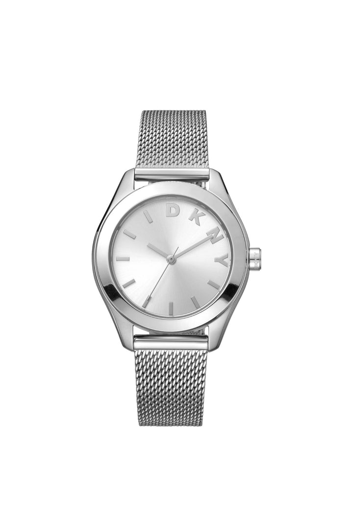 Everyday Stainless Steel Case & Silver Dial Watch With Mesh Bracelet - Silver