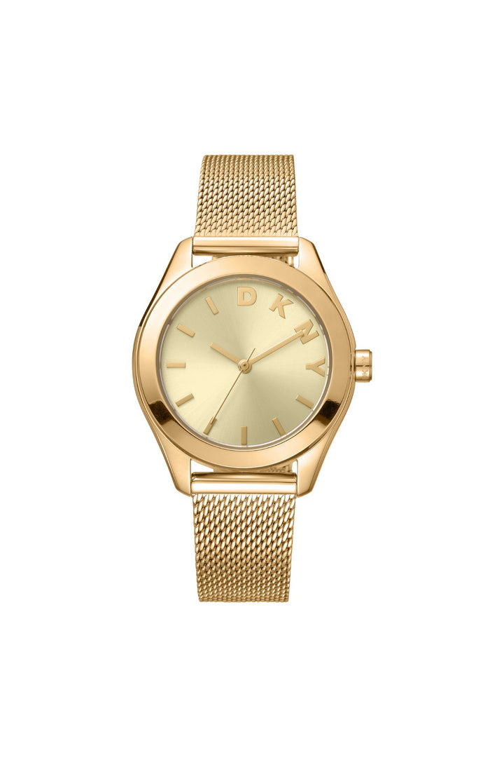 Everyday Gold Case & Dial Watch With Mesh Bracelet - Gold