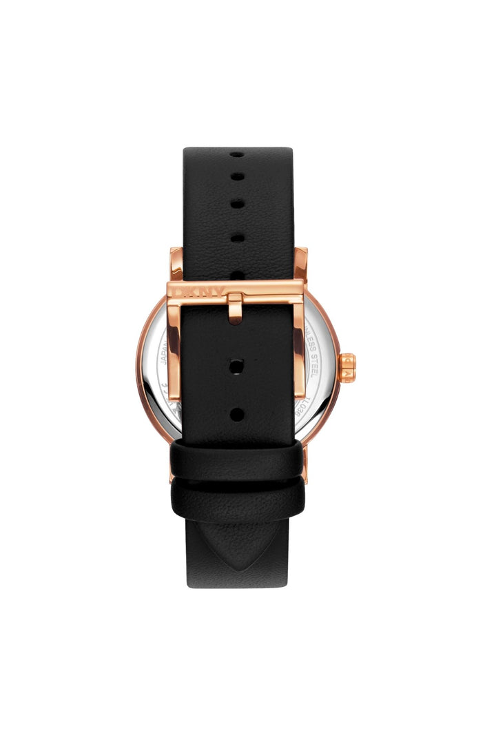 Urban Rose Gold Case & Black Date Dial Watch - Black