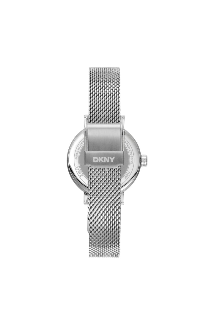 Urban Stainless Steel Case & Silver Stones Dial Watch With Mesh Bracelet - Silver