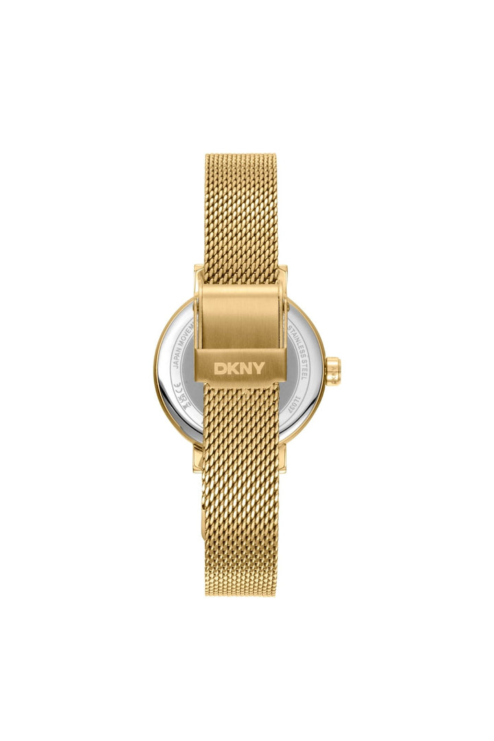 Urban Gold Case & Silver Stones Dial Watch With Gold Mesh Bracelet - Gold