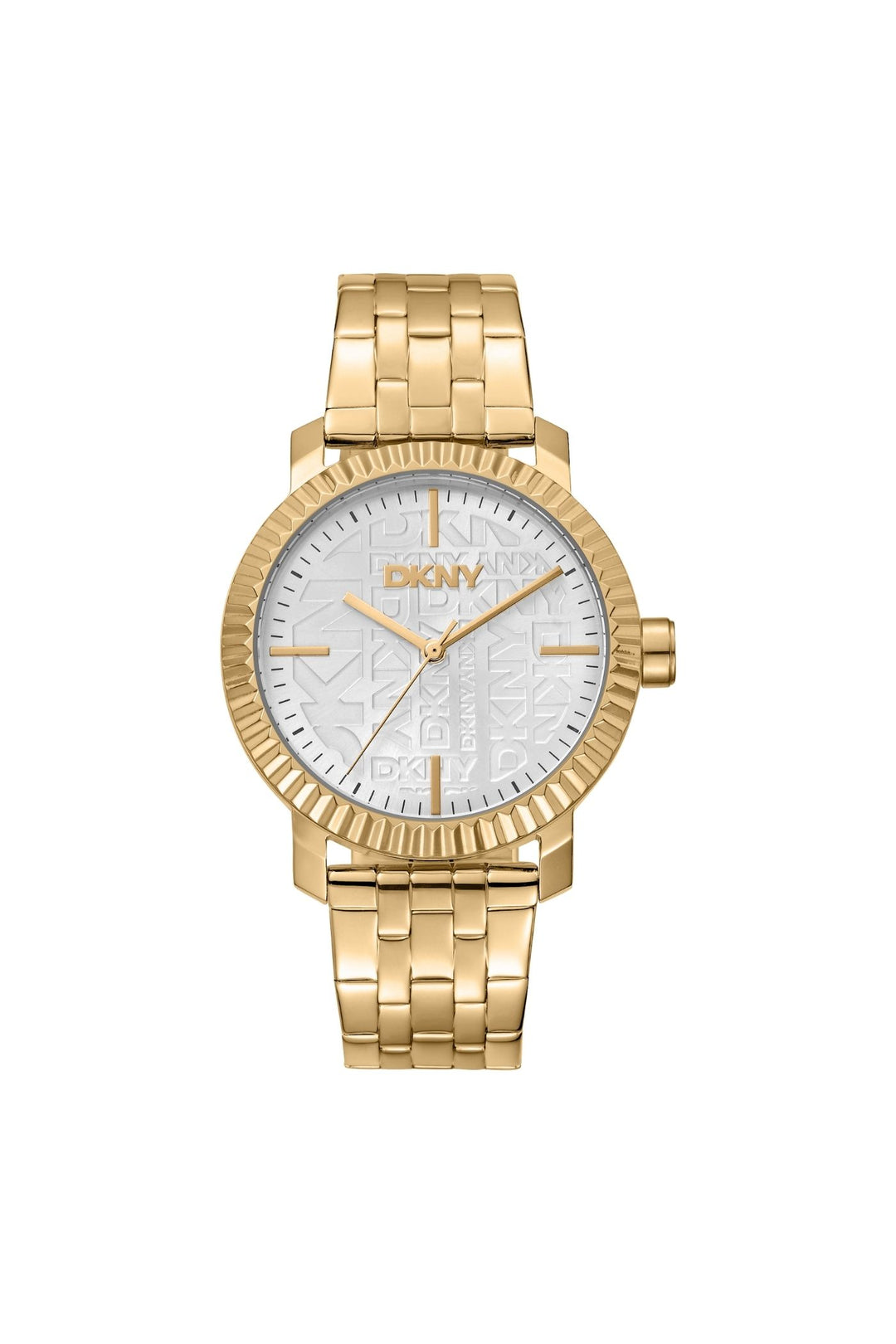 Everyday Gold Case & Silver Logo Dial Watch - Gold