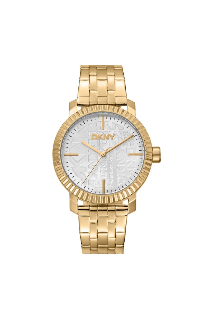 Everyday Gold Case & Silver Logo Dial Watch - Gold