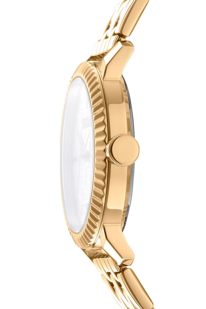 Everyday Gold Case & Silver Logo Dial Watch - Gold