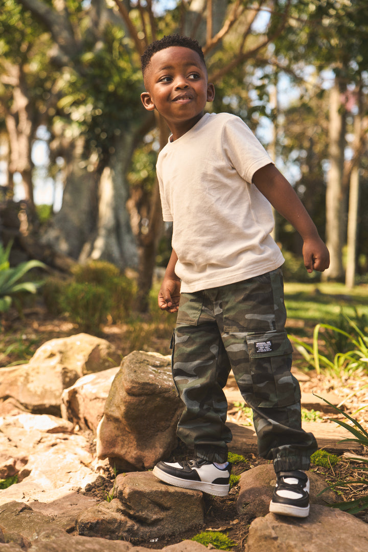Pre-Boys Camo Jogger - Dark Green
