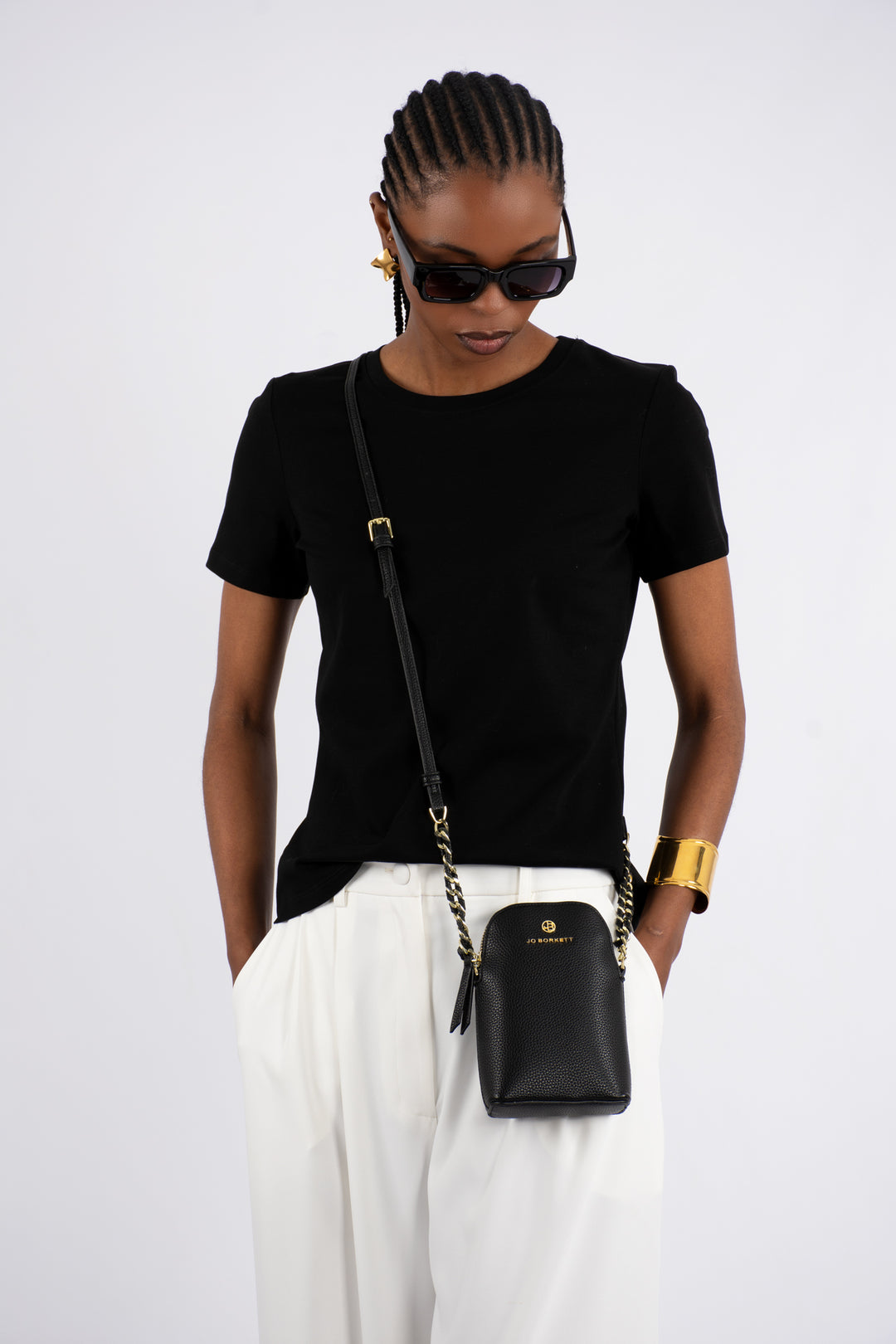 Alex Logo Cellphone Crossbody Pouch - Black