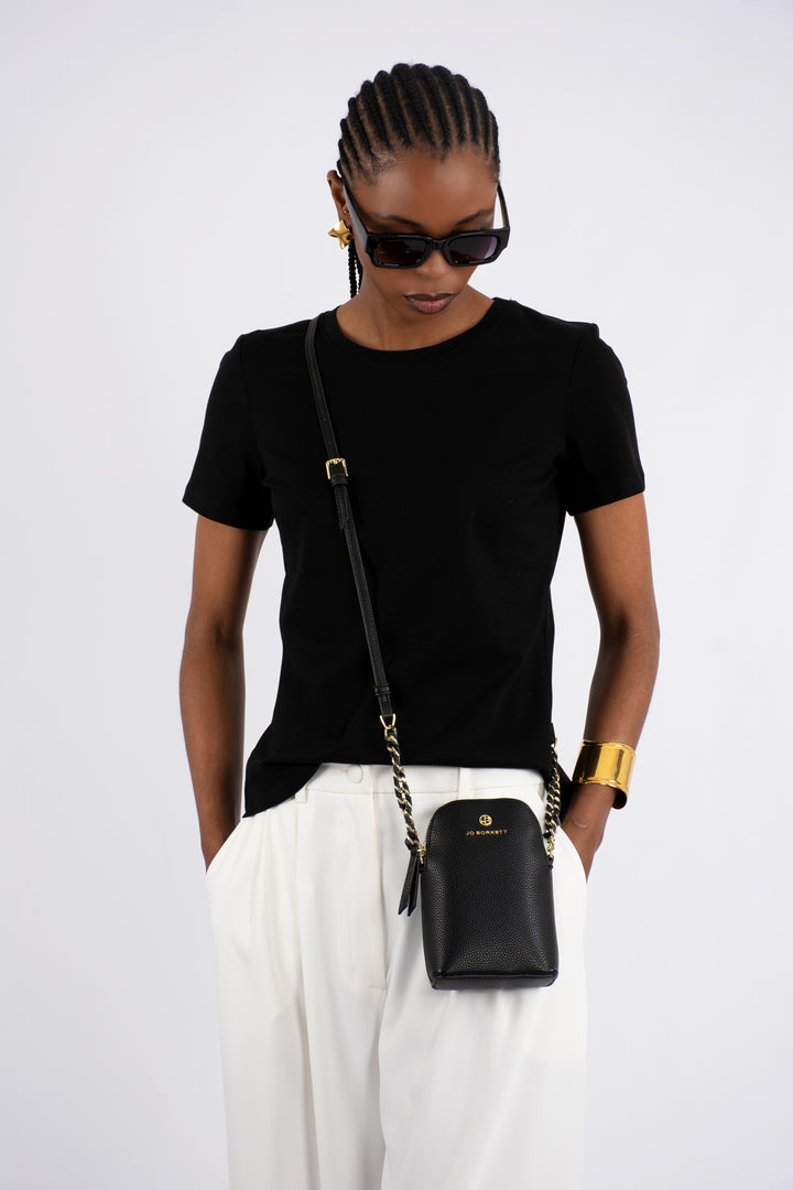 Alex Logo Cellphone Crossbody Pouch - Black