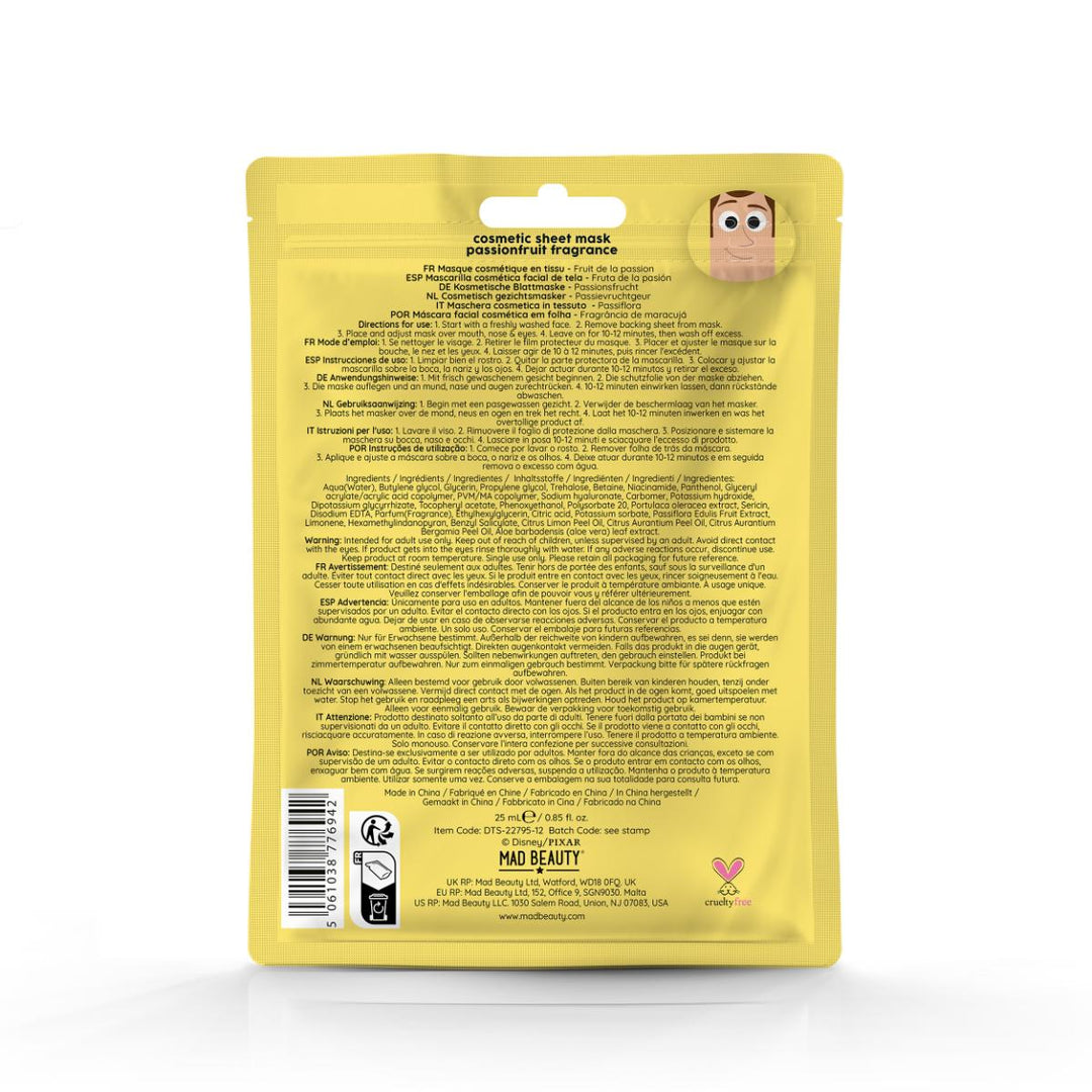 Toy Story  Cosmetic Face Mask Woody