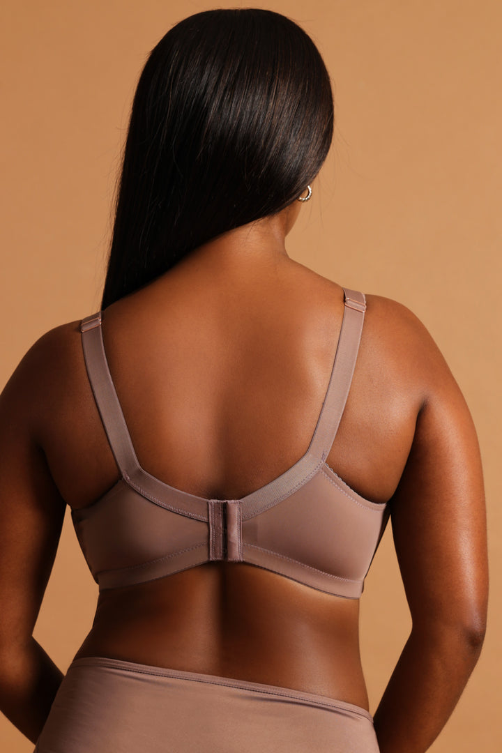 2 Pack M-Frame Total Support Bra - Mocha/Black