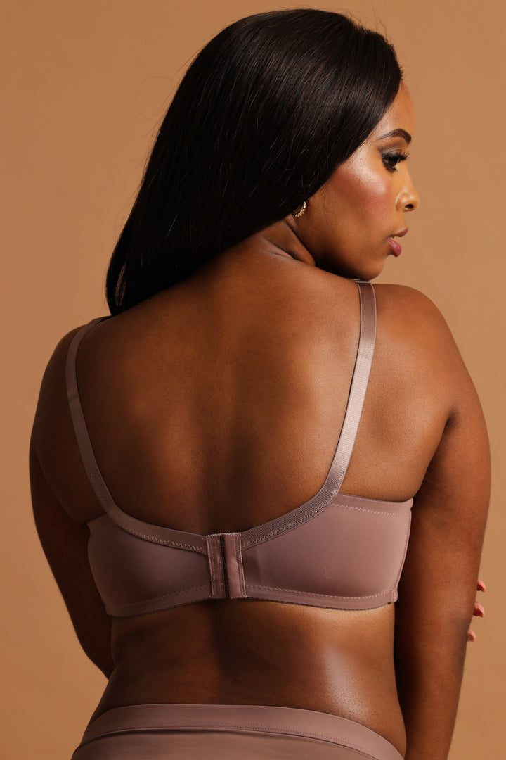 2 Pack Lace Wireless Bra - Mocha/Black