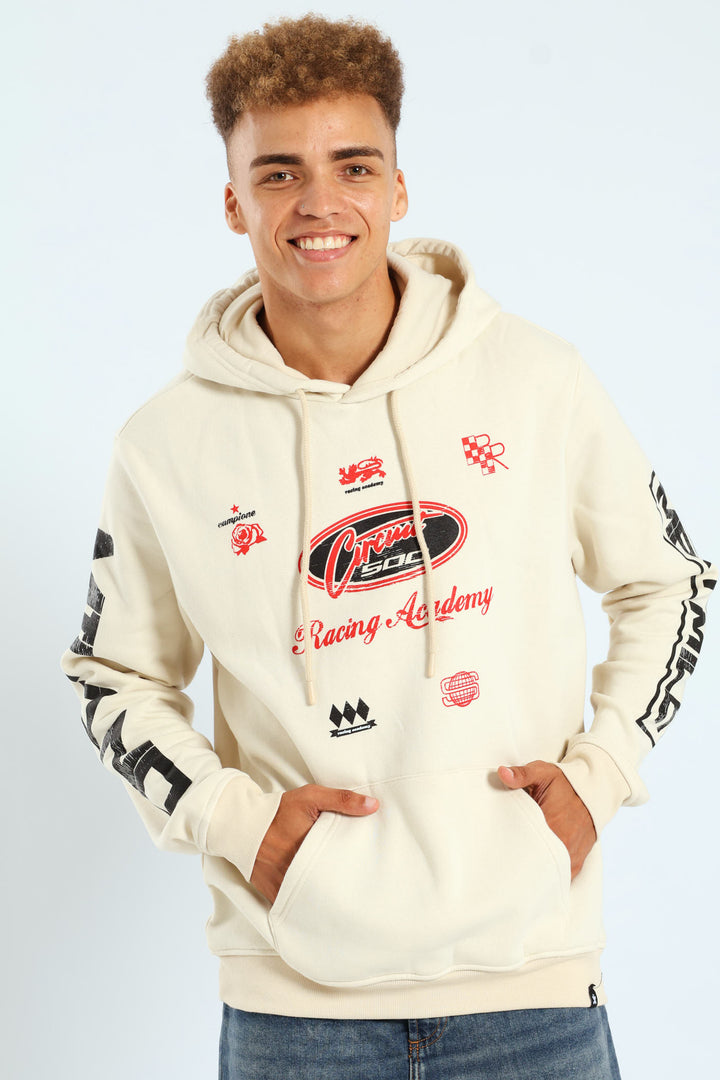 Racing Fashion Hoody - Light Stone
