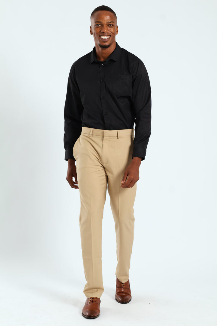 Textured Long Sleeve Shirt - Black