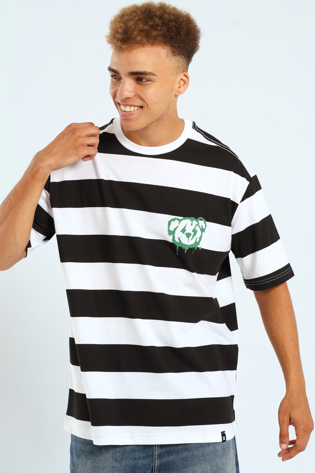 Rugby Stripe Tee - Black