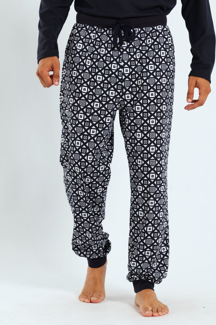 Print Jogger - Navy