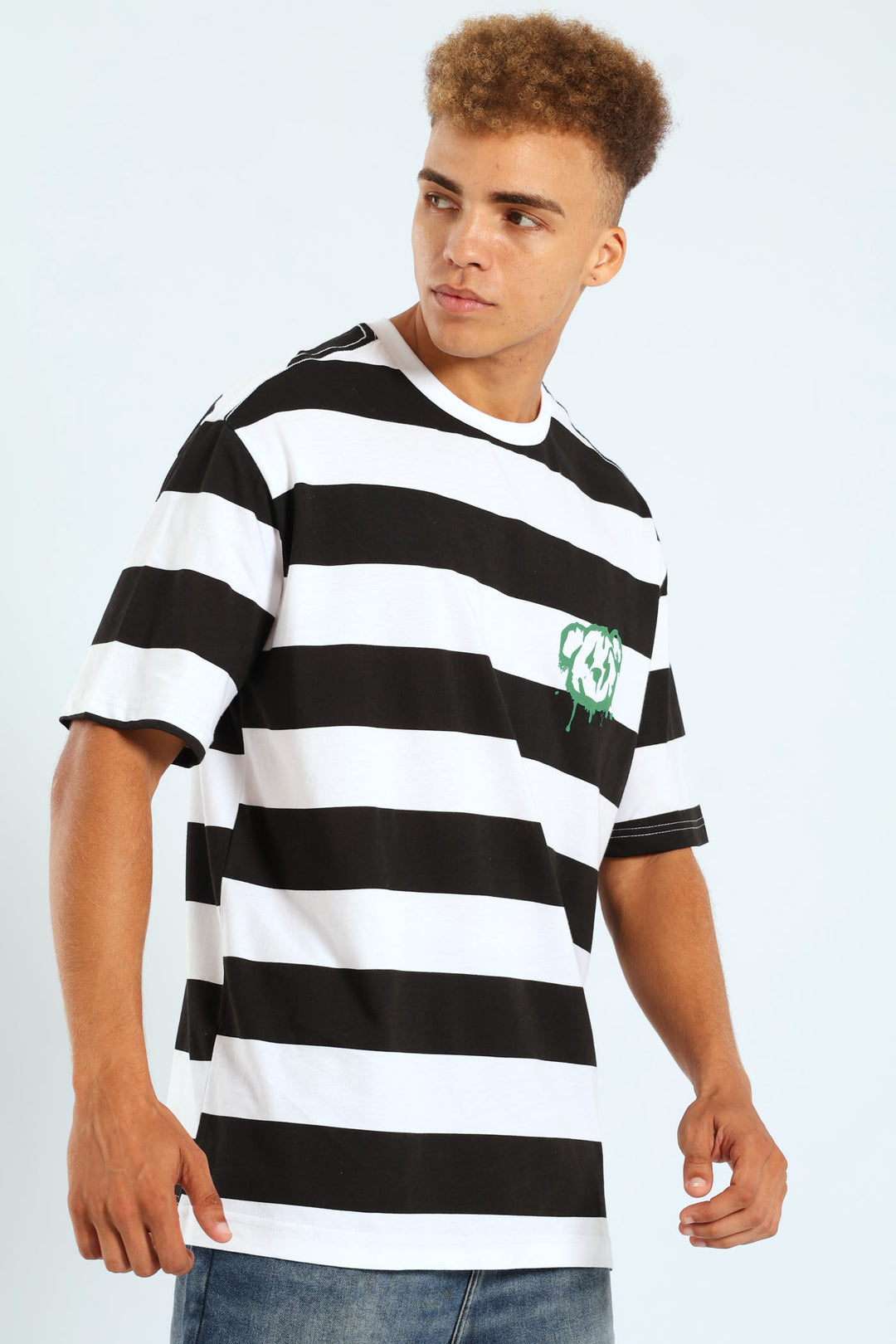 Rugby Stripe Tee - Black